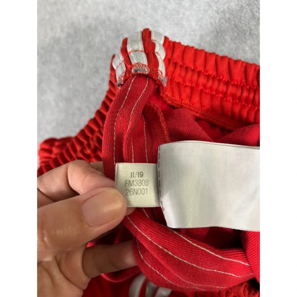 Adidas Originals Superstar Track Pants Mens 2XL Red White 3-Stripe Jogger FM3808